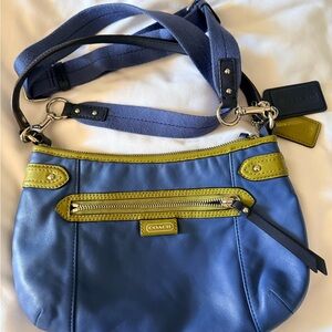 Coach Blue and Yellow Crossbody Bag